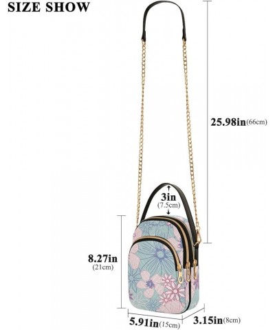 Flowers White Crossbody Bags for Women Small Shoulder with Detachable Straps, Cell Phone Purse Shoulder Handbags Floral6 $12....