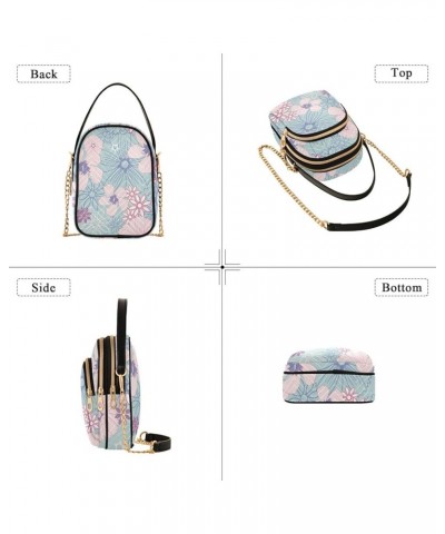 Flowers White Crossbody Bags for Women Small Shoulder with Detachable Straps, Cell Phone Purse Shoulder Handbags Floral6 $12....