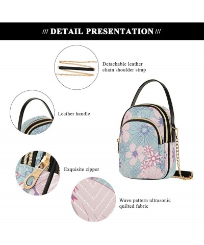 Flowers White Crossbody Bags for Women Small Shoulder with Detachable Straps, Cell Phone Purse Shoulder Handbags Floral6 $12....