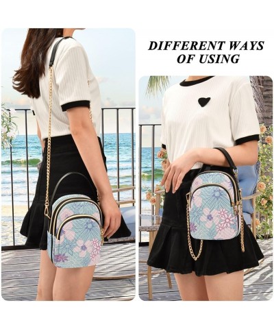 Flowers White Crossbody Bags for Women Small Shoulder with Detachable Straps, Cell Phone Purse Shoulder Handbags Floral6 $12....