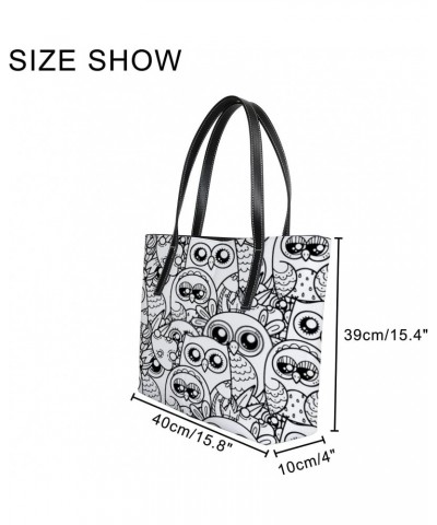 Fashionable women's handbag tote bag, Cute Cartoon Owlsprinted shoulder bag is light and durable $26.94 Shoulder Bags