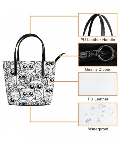 Fashionable women's handbag tote bag, Cute Cartoon Owlsprinted shoulder bag is light and durable $26.94 Shoulder Bags