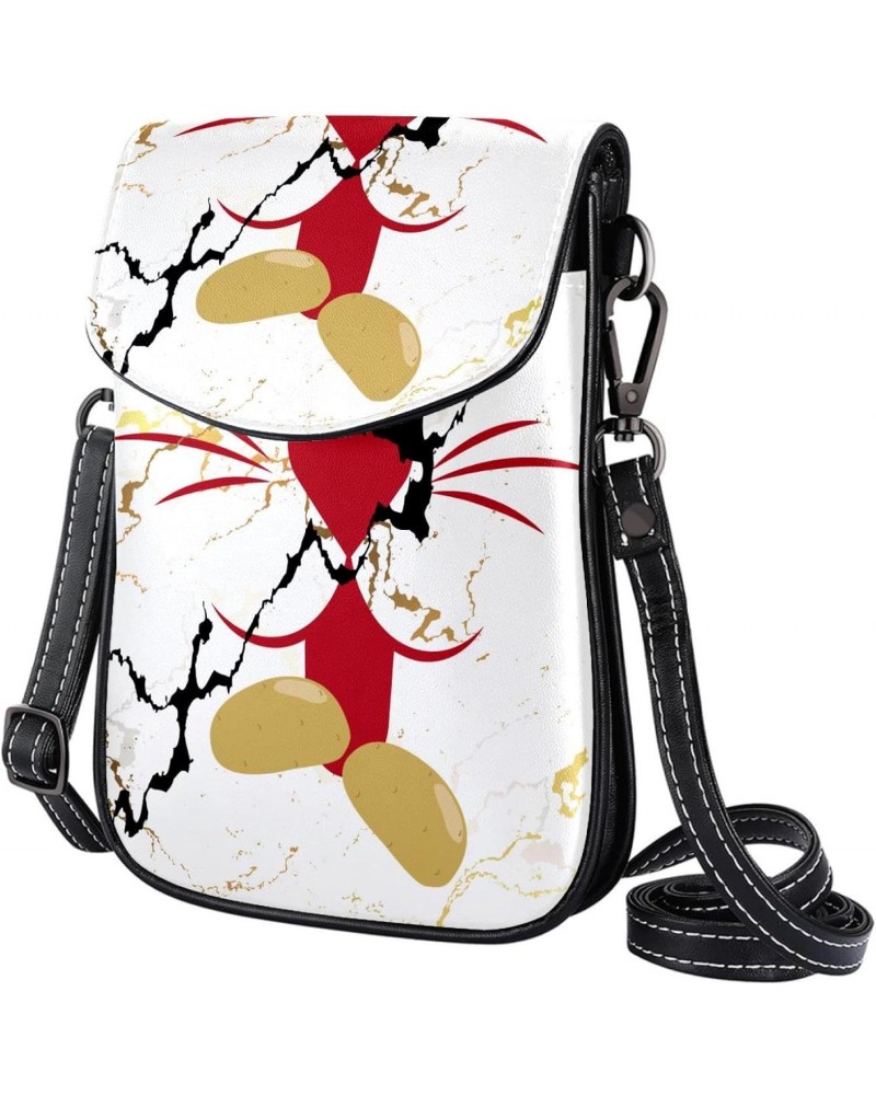 Crossbody Bag for Women, Purse, Messenger Bag, Shoulder Bag, Cat and Potato $13.00 Shoulder Bags