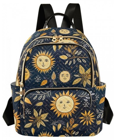 Sun Moon Boho Mandala Backpack for Women Fashion Shoulder Bags Small Casual Daypack Travel Bag S 202a5042 S(10.23"x5.11"x12.5...