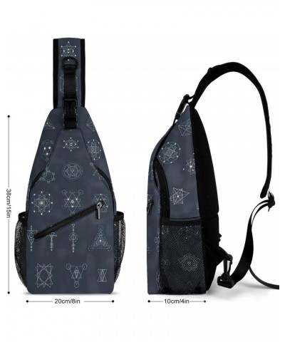 Sacred Geometry Signs Sling Bags Men And Women Shoulder Backpack Chest Bag Cross Body Chest Sling Backpack. $16.16 Backpacks