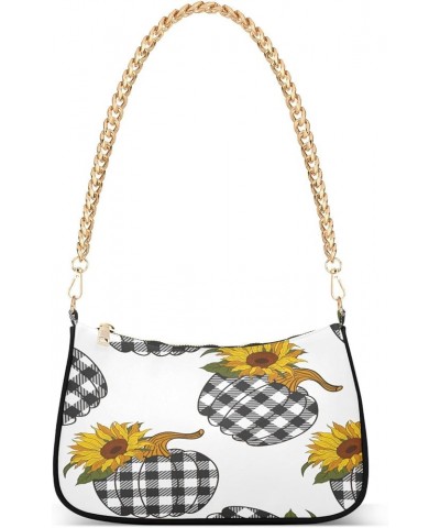 Shoulder Bags for Women, Sunflower Daisy Hobo Tote Handbag, Retro Chain Bag Purse with Zipper Color10 $15.00 Shoulder Bags