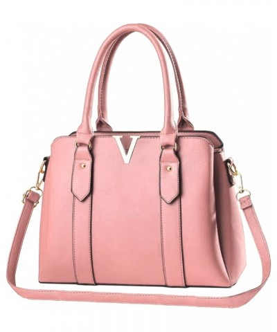 Women Purses and Handbags Stylish Shoulder Tote Bags Top Handle Satchel Retro Crossbody Bag Black 1-pink $28.73 Totes