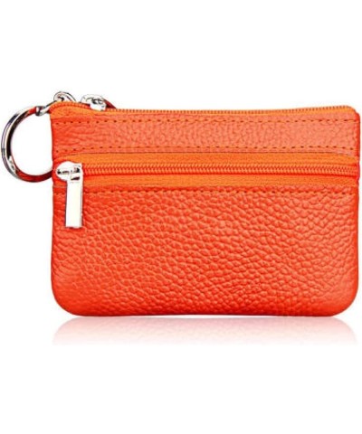 Soft Card Coin Key Holder Zipper Purse Leather Wallet Pouch Change Bag (Color : Hot Pink) Taupe $38.30 Wallets