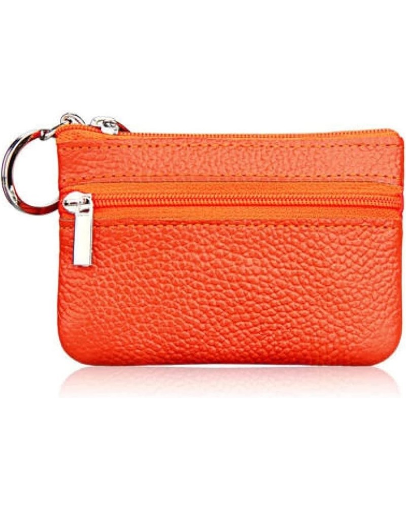 Soft Card Coin Key Holder Zipper Purse Leather Wallet Pouch Change Bag (Color : Hot Pink) Taupe $38.30 Wallets