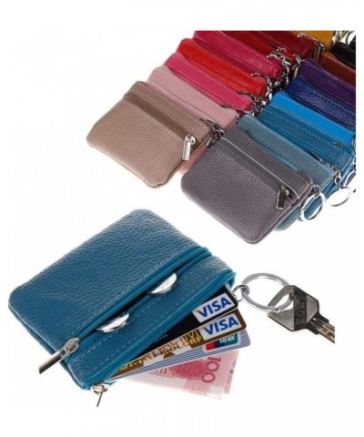 Soft Card Coin Key Holder Zipper Purse Leather Wallet Pouch Change Bag (Color : Hot Pink) Taupe $38.30 Wallets