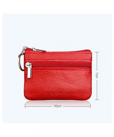 Soft Card Coin Key Holder Zipper Purse Leather Wallet Pouch Change Bag (Color : Hot Pink) Taupe $38.30 Wallets