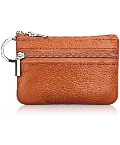 Soft Card Coin Key Holder Zipper Purse Leather Wallet Pouch Change Bag (Color : Hot Pink) Taupe $38.30 Wallets