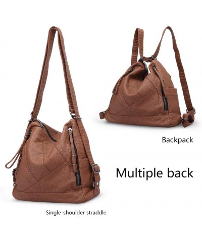 Large Soft Washed Leather Purses and Handbags for Women Hobo Bags Convertible Backpack Purse Shoulder Crossbody Bag Brown $26...