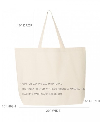 Tote Bags for Women - Custom Printed Large Canvas Tote Bag with 23" Web Canvas Handles. Add Your Text - Personalized Custom B...