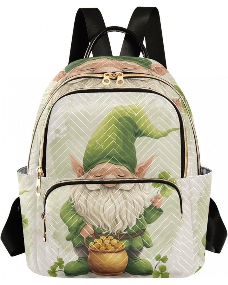 Small Backpack Purse for Women, Saint Patrick's Day Gnome4 Travel Bag Casual Daypack Shoulder Bag Medium $16.20 Backpacks