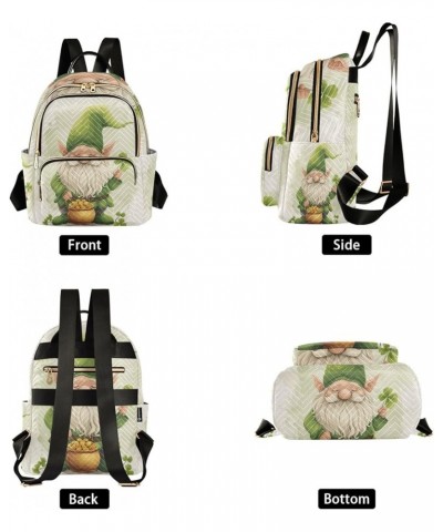 Small Backpack Purse for Women, Saint Patrick's Day Gnome4 Travel Bag Casual Daypack Shoulder Bag Medium $16.20 Backpacks