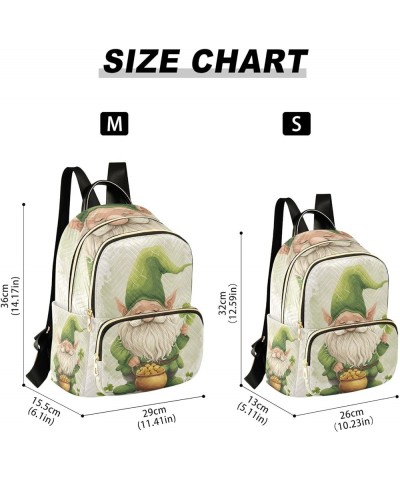 Small Backpack Purse for Women, Saint Patrick's Day Gnome4 Travel Bag Casual Daypack Shoulder Bag Medium $16.20 Backpacks