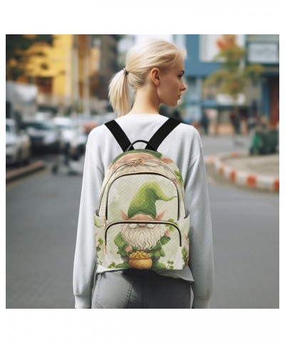 Small Backpack Purse for Women, Saint Patrick's Day Gnome4 Travel Bag Casual Daypack Shoulder Bag Medium $16.20 Backpacks