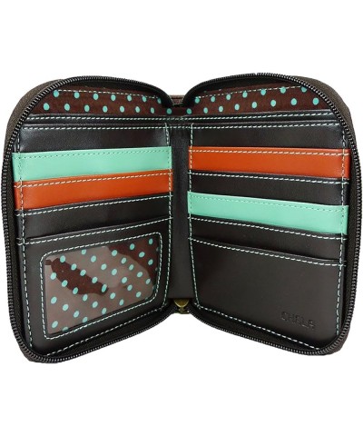 Zip Around Wallet, Wristlet, 8 Credit Card Slots, Sturdy Pu Leather - New Butterfly - Pink Toffy Dog - Brown $24.78 Wristlets