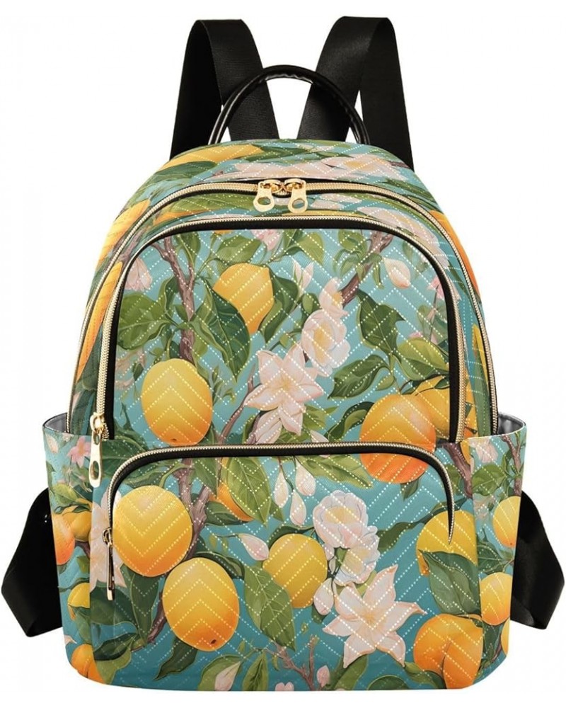 Lovely Orange Blossom Women Backpack Purse Ladies Fashion Shoulder Bag Daypack Travel Bag 10L Small $16.45 Backpacks