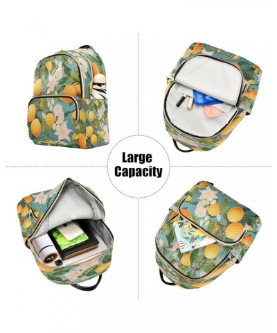 Lovely Orange Blossom Women Backpack Purse Ladies Fashion Shoulder Bag Daypack Travel Bag 10L Small $16.45 Backpacks