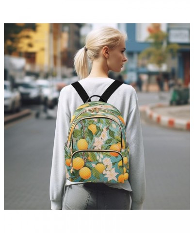 Lovely Orange Blossom Women Backpack Purse Ladies Fashion Shoulder Bag Daypack Travel Bag 10L Small $16.45 Backpacks