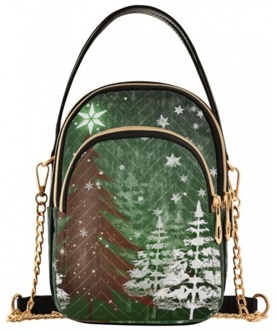 Green Forest Christmas Tree Crossbody Bags for Women Crossbody Wallet Purse Shoulder Bag with Chain Strap for Daily Use $11.4...