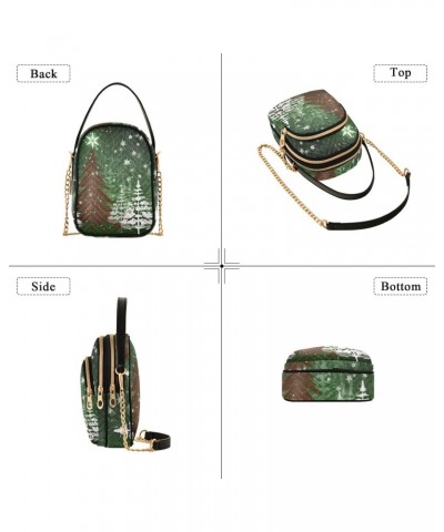 Green Forest Christmas Tree Crossbody Bags for Women Crossbody Wallet Purse Shoulder Bag with Chain Strap for Daily Use $11.4...