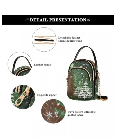 Green Forest Christmas Tree Crossbody Bags for Women Crossbody Wallet Purse Shoulder Bag with Chain Strap for Daily Use $11.4...